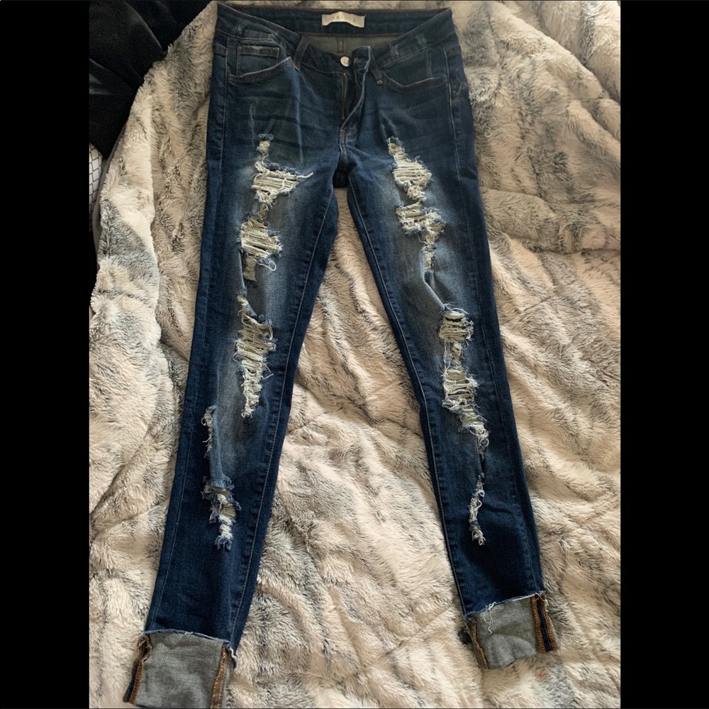 Nature brand auper distressed jeans